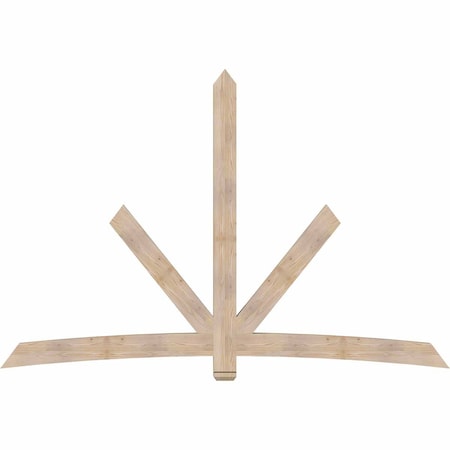 Ekena Millwork Alberta Smooth Timber Gable Bracket, Douglas Fir, 108"W x 72"H x 3 1/2"D x 5 1/2"F, 16/12 Pitch GBW108X72X0406ALB00SDF